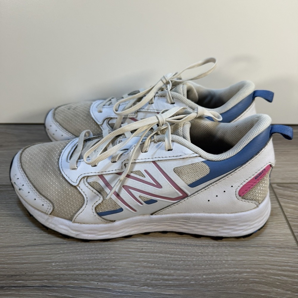 New Balance Kid's Fresh Foam 650v1 Running Shoes‎ White Blue Pink Girls 5